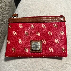 Dooney & Bourke Monogram Red coin purse